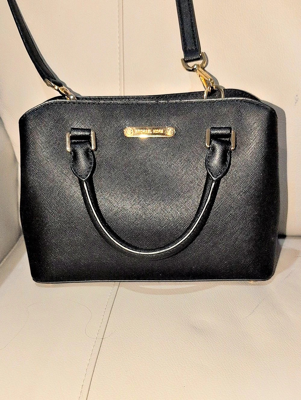 Michael Kors Black Saffiano Satchel